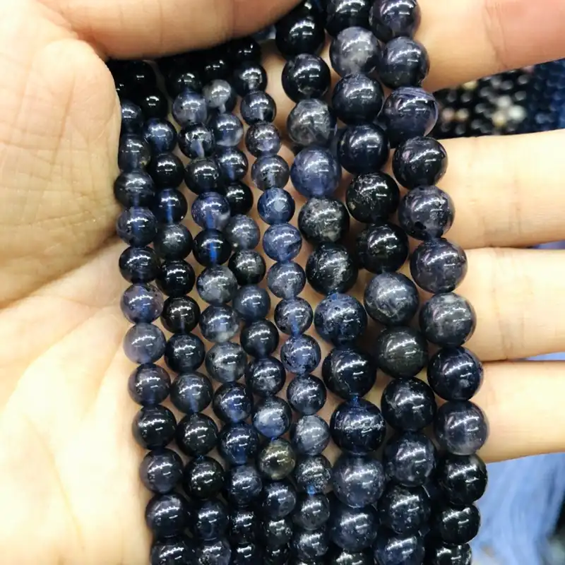 Smooth Drops Briolettes AAA Quality Iolite Full 9 inch strand 100 /% Natural 5x9-8x13 mm approx