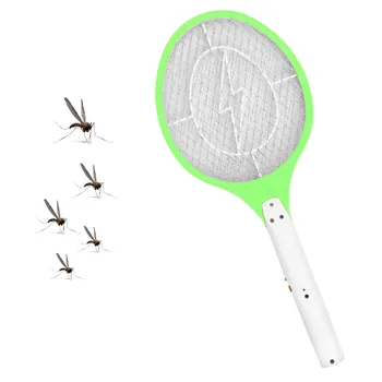 Behogar 110-220V Rechargeable Electric Bug Fly Mosquito Insect Swatter Racket Zapper Killer with Isolation Mesh killer EU Plug 1