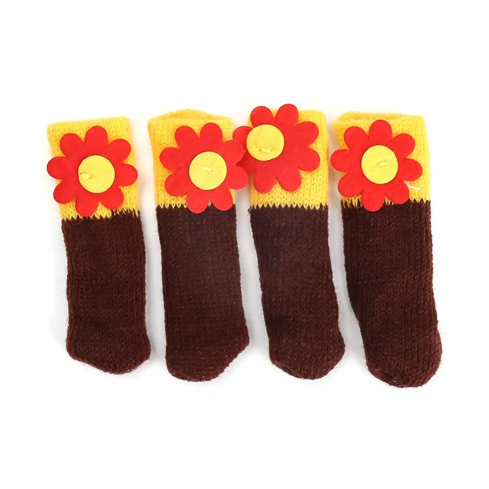 Double Thick Knitted Dining Table Chair Leg Socks Stool Mat Protective