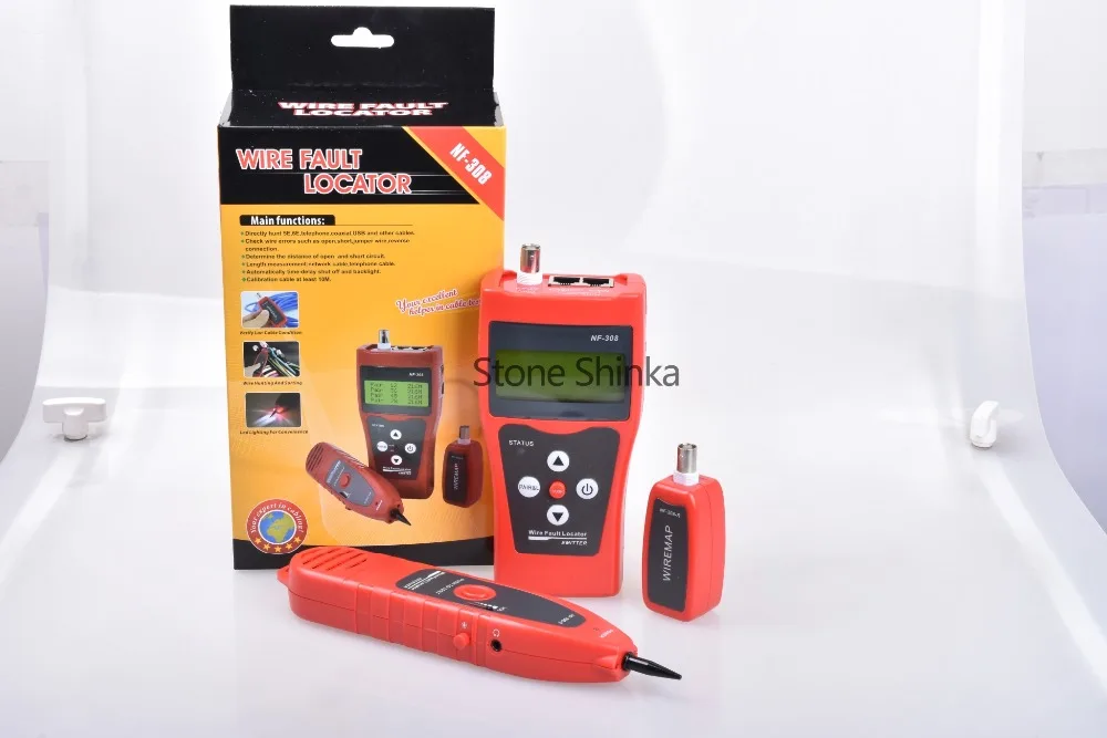 1pcs NF 308 Multipurpose Network LAN Cable Length Tester 5E 6E cable