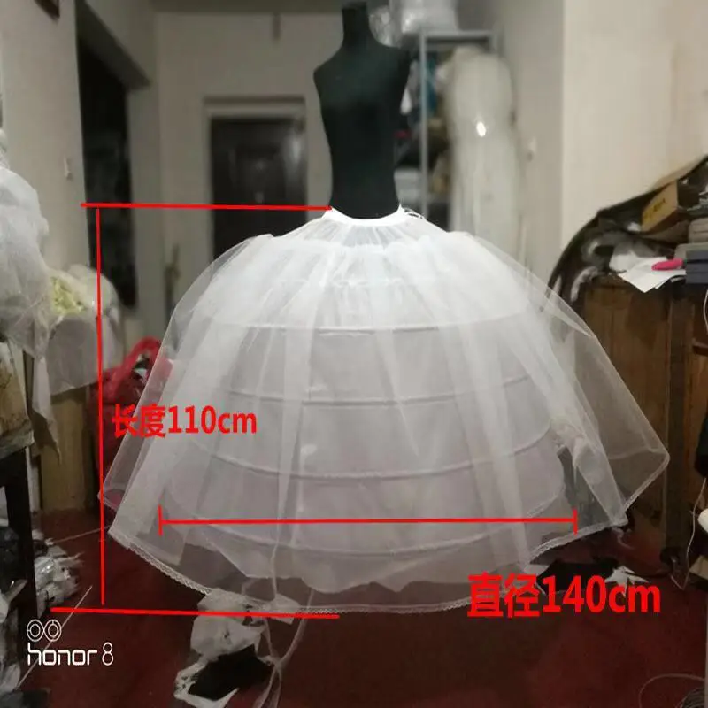 US $31.50 Puffy 6 Hoops Petticoat Crinoline Slip Underskirt For Wedding Dress Bridal Gown