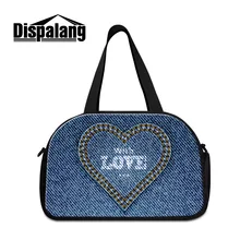Dispalang, милый дизайн, женские дорожные сумки, мужские холщовые джинсовые сумки с принтом, сумка для путешествий, крутая Сумка для подростков