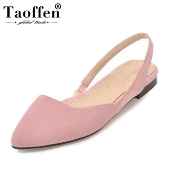 

TAOFFEN Size 33-43 Women Flats Sandals Pointed Toe Female Summer Shoes Fashion Simple Shoes Woman Vacation Daily Footwear