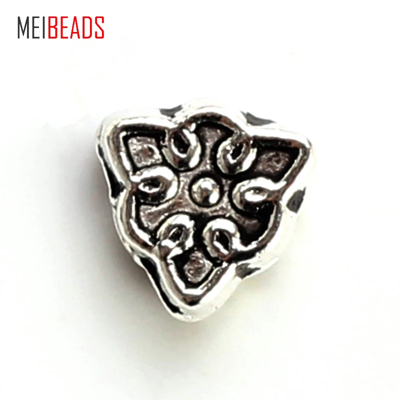 Винтажные бусины MEIBEADS из цинкового сплава антикварные треугольные разделители