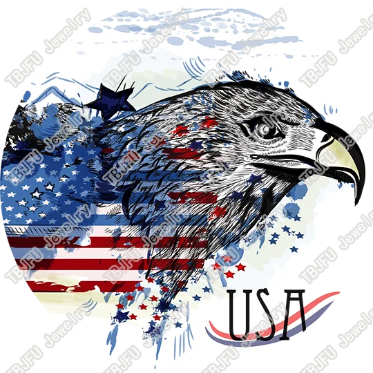 40 шт./лот 10 мм 12 мм 14 мм 16 мм Круглый американский государственный флаг США Стекло кабошон для самостоятельного изготовления ювелирных украшений своими руками и Компоненты T055 - Цвет: 5