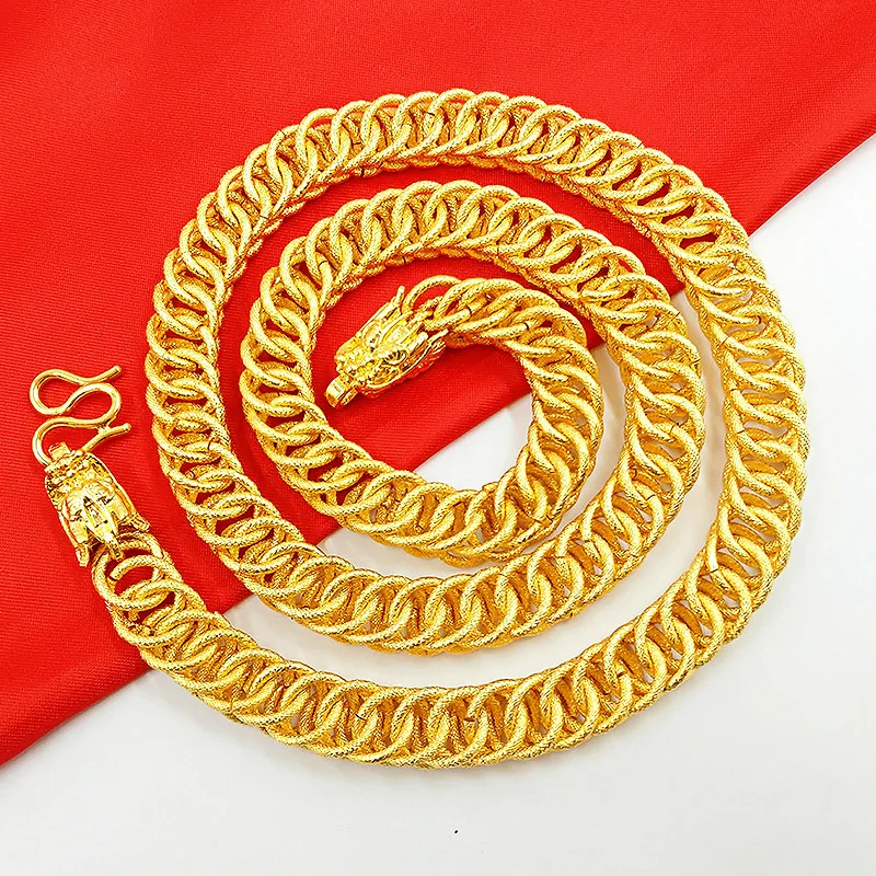 

Африканский Золотой цвет ожерелья для мужчин 10 мм дракон длинная цепочка ожерелье колье панк ювелирные изделия аксессуары подарки на день рождения