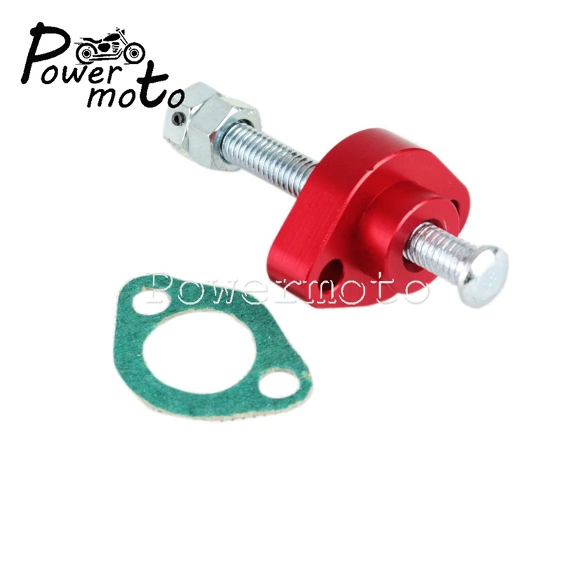 2X Red Motorcycle Cam Chain Tensioner 6063-T6 CNC Aluminum Manual Cam Tensioner for Honda VTR1000F SuperHawk Firestorm 1997-2005