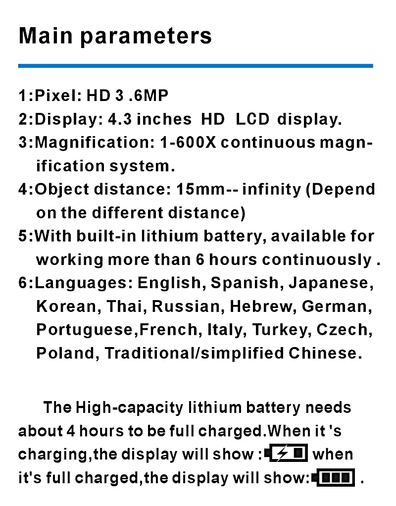 Портативный USB цифровой микроскоп с ЖК-дисплеем 1-600X 3.6MP 4,3 дюймов светодиодный процессор для BGA Reballing Phone Pcb Материнская плата ремонт