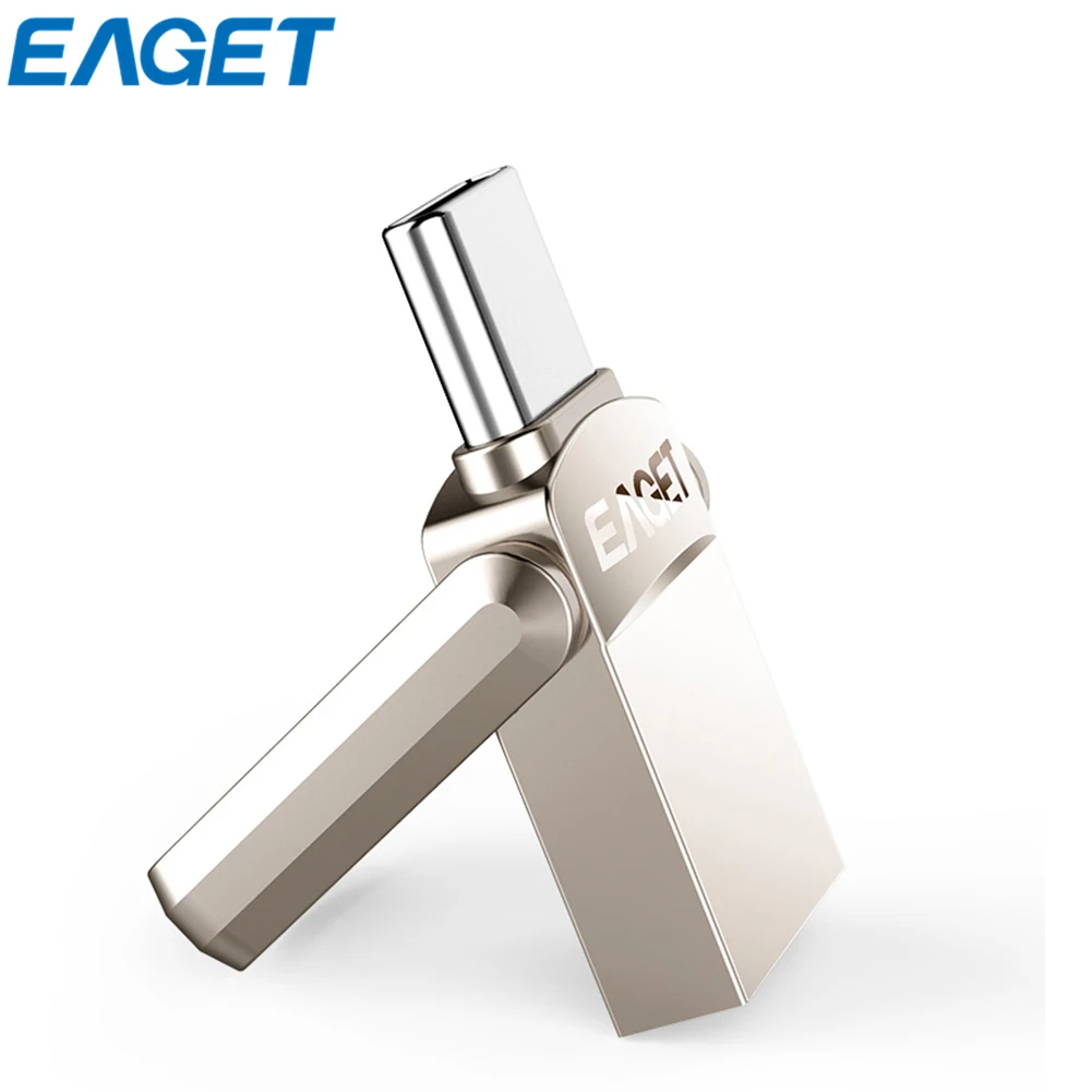 EAGET CU20 USB флеш-накопитель 32 Гб OTG металлический USB 3,0 флеш-накопитель ключ 64 ГБ тип C Высокоскоростной флеш-накопитель мини-флеш-накопитель карта памяти