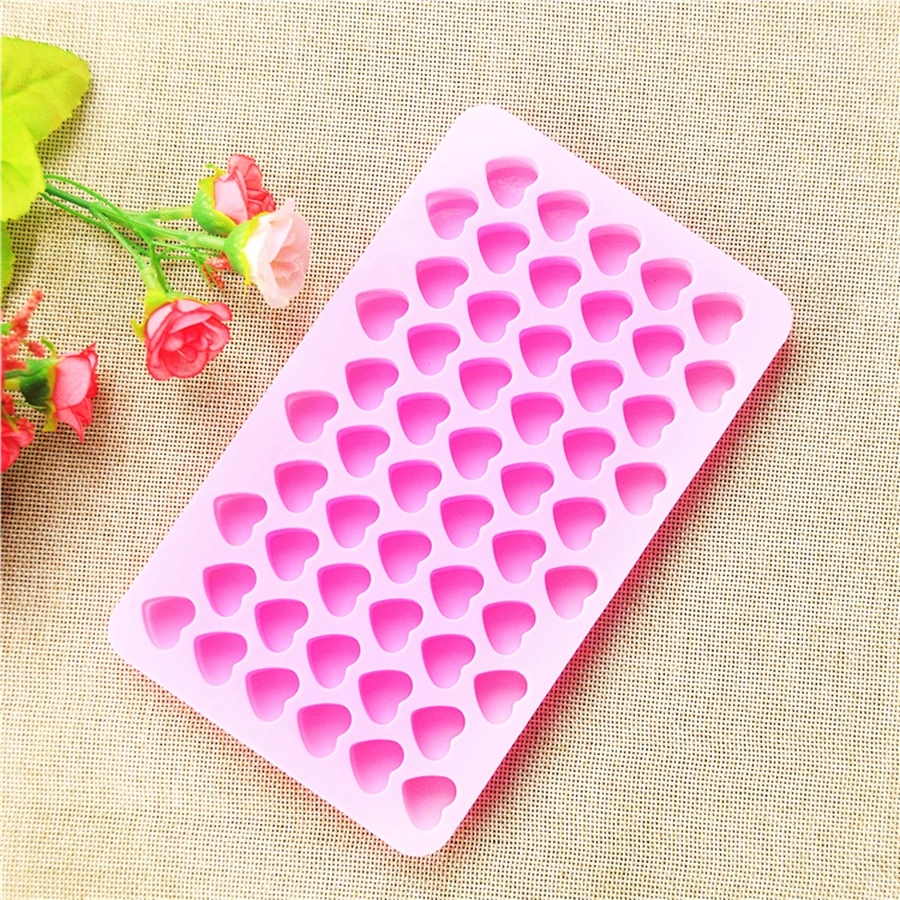 1 шт. 55 шт. сердце шоколадные формы розовый Силиконовый формы для мыла формы для пудинга печенье "сделай сам" Инструменты для выпечки конфеты мыло