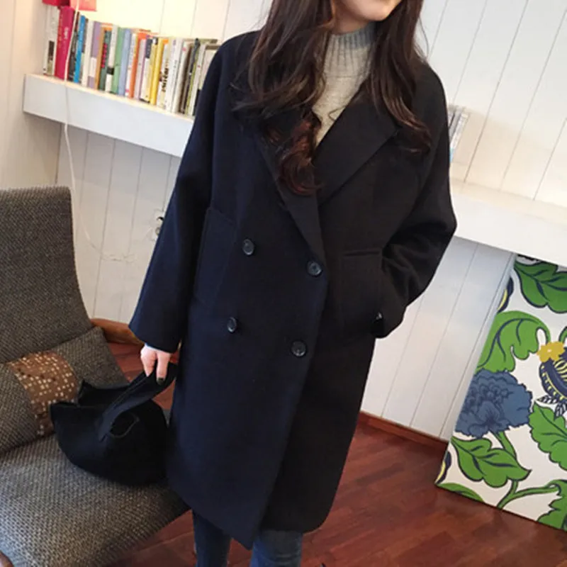 2019 New Wool Blend coat female Long Sleeve lapel long women Jacket Casual Autumn Winter Elegant Overcoat coat women veste femme 2019 New Wool Blend coat female Long Sleeve lapel long women Jacket Casual Autumn Winter Elegant Overcoat coat women veste femme