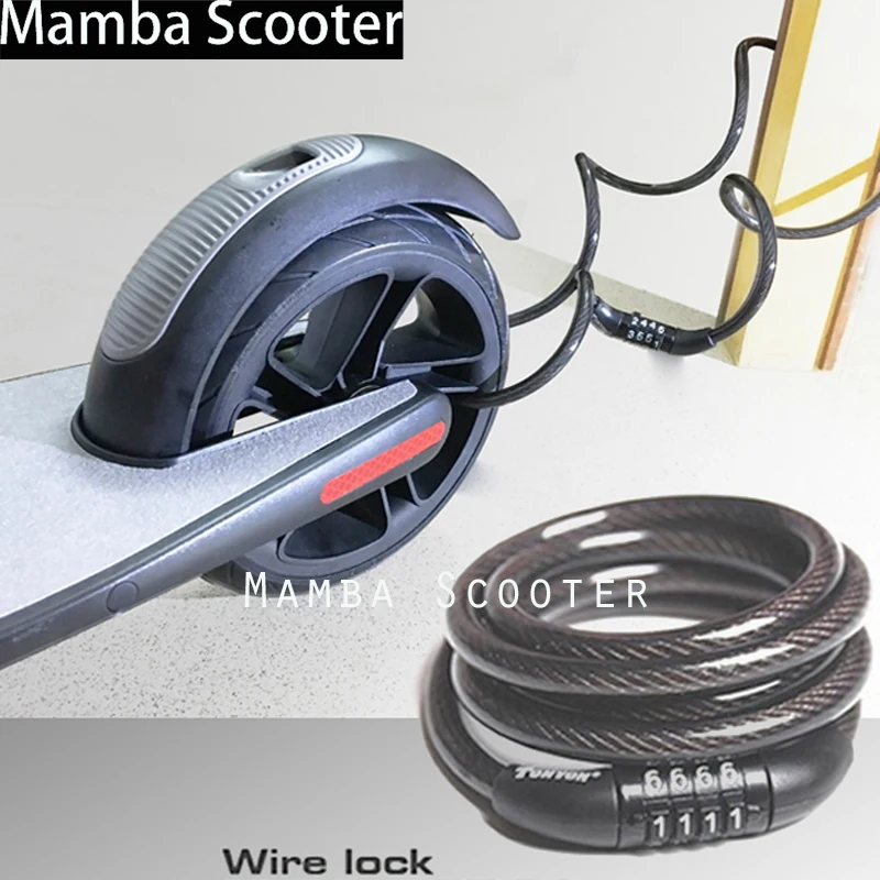 Противоугонный кабель шины безопасный замок со стальной проволокой для Xiaomi Mijia M365 Ninebot Es1 Es2 электрический скутер Ступица колеса кодовый замок