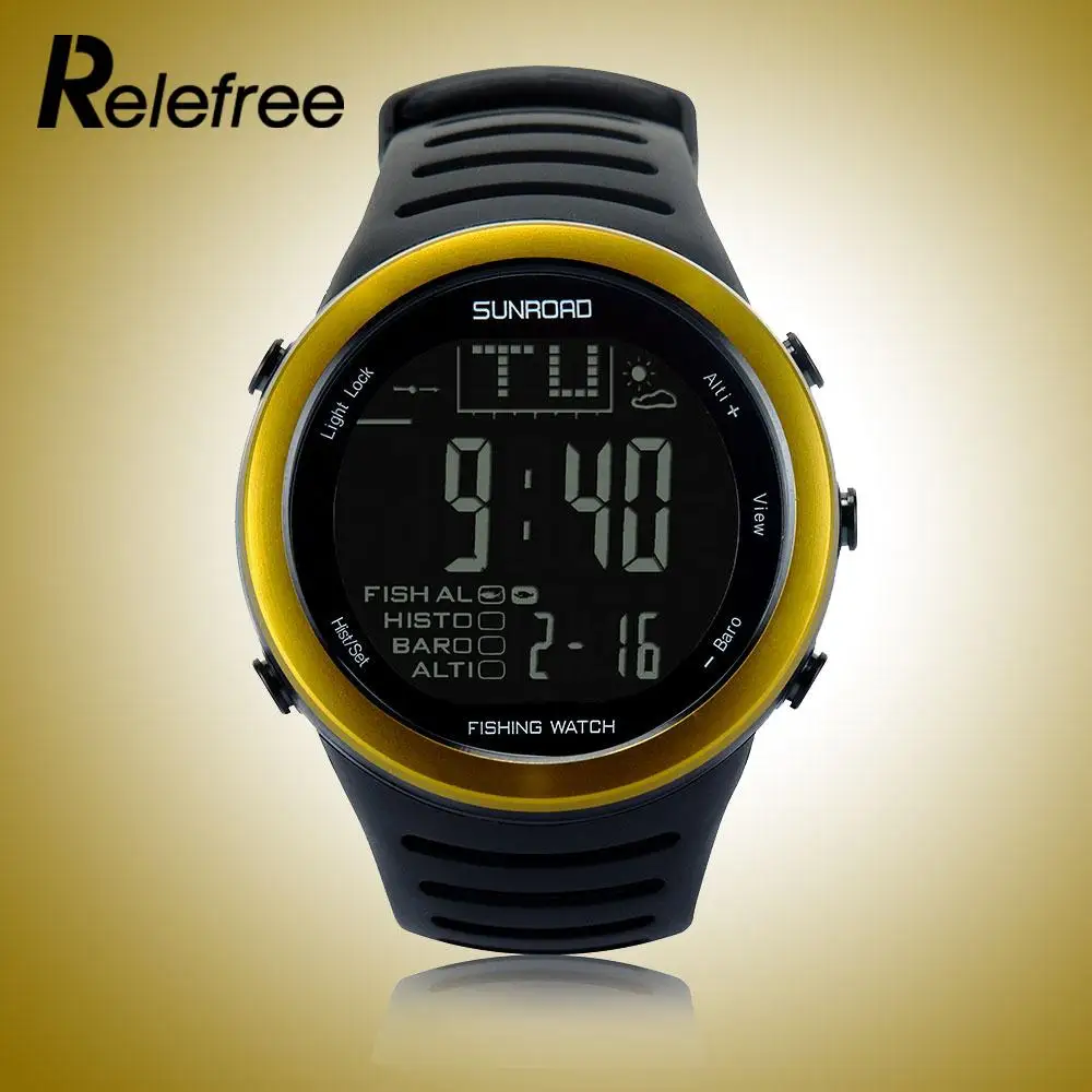 

Sports Wrist Watch Fishing Barometer Altimeter Thermometer Backlight Wristwatch