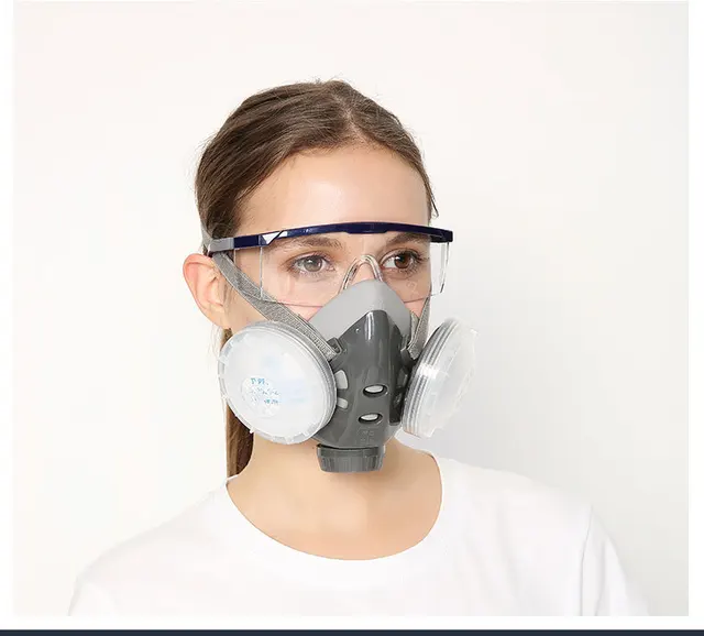 Women Protective Dusk Goggle Masks Home Outdoor Respirator Filter Adult