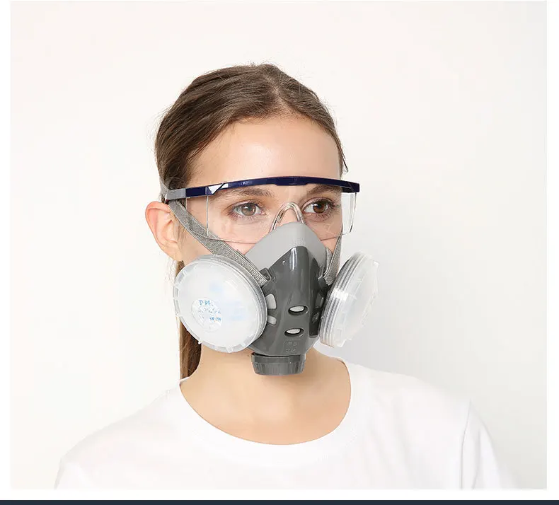オンライン 女性保護夕暮れゴーグルマスクホーム屋外レスピレーターフィルタ大人マスク抗ダストmethanal面体噴霧絵画