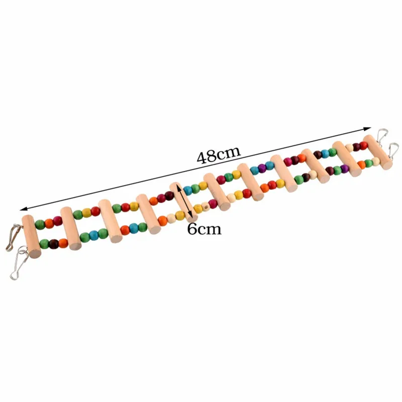 Деревянный попугай Drawbridge лестница для птиц поднимается канатная дорога хомяк игрушки птичья клетка мост обучение домашних животных с 4 крючками Прямая поставка