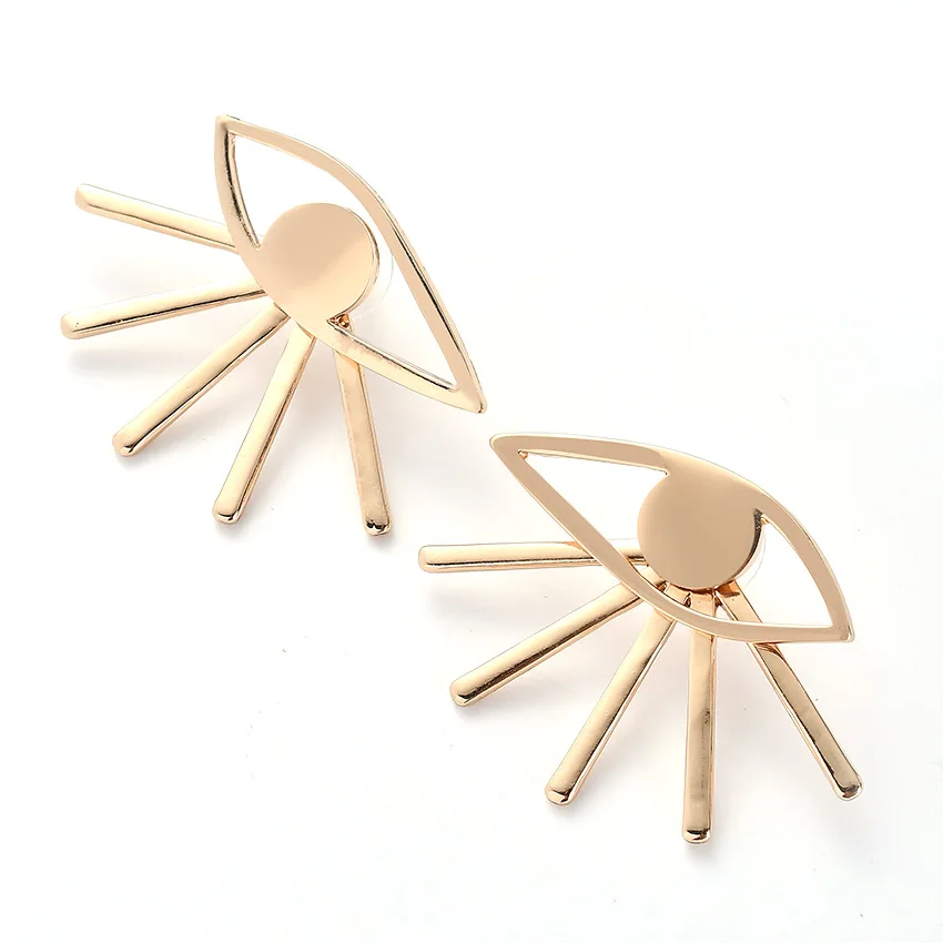 

Simple Alloy Gold Silver Earrings Polished Metal Punk Devil Evil Eye Personality Mini Ear Stud Earring for Women Jewelry Gift