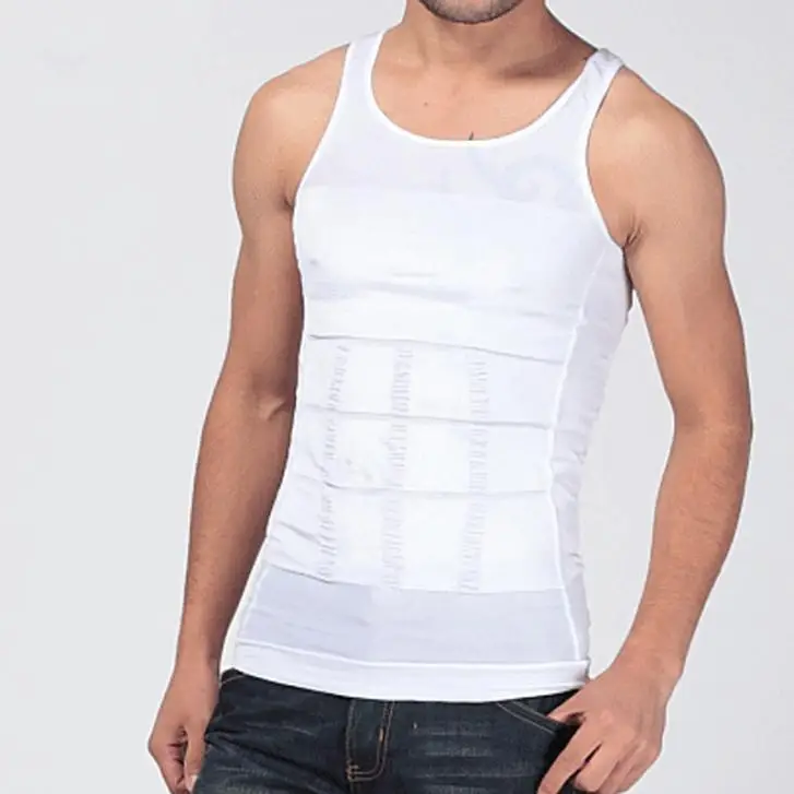 

2019 hot men tank top sexy slimming body vest underwear men's vest shirt tight-fitting chest tank tops