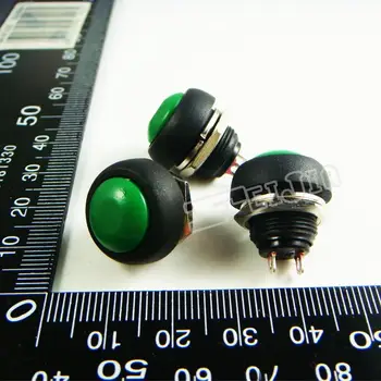 

PBS-33B Button color Green 1A/250VAC OFF-ON 2Pin Non Self-locking Push Button Switch (Self reset switch) 20Pcs/lot