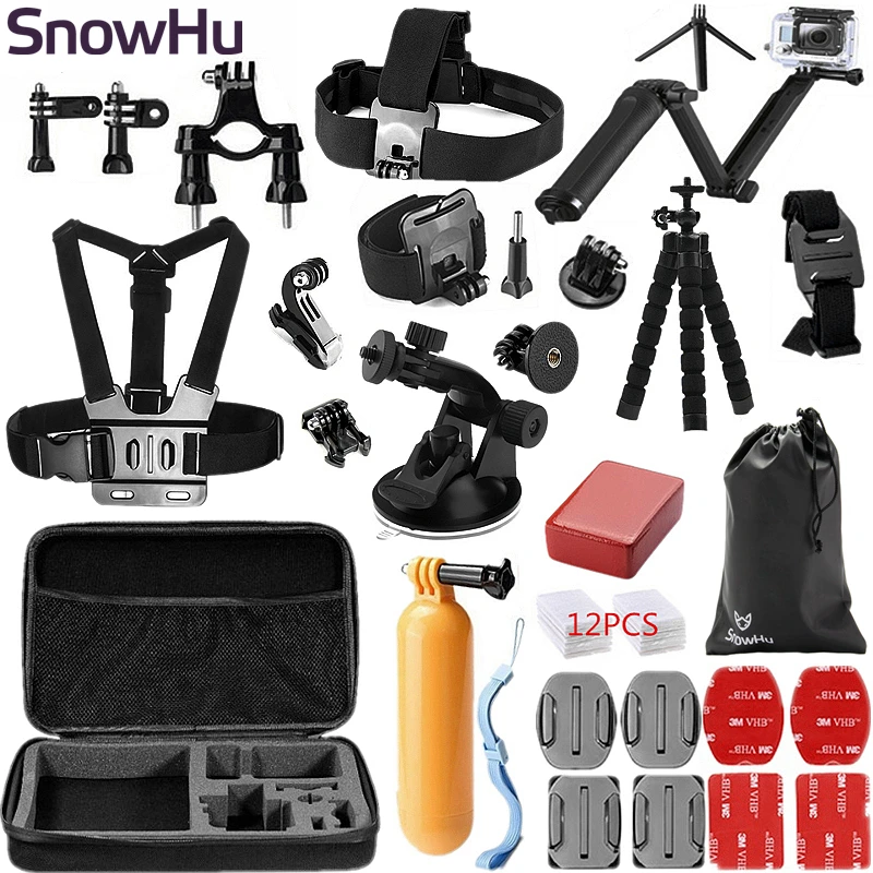 Аксессуары SnowHu для Gopro Набор go pro hero 9 8 7 6 5 4 3 kit way for Eken Yi 4k GS46|accessories eken|for gopro herokit |