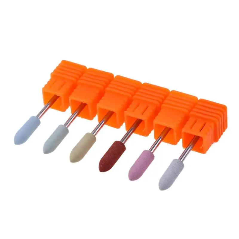 6 шт. Полировка Ногтей Шлифовальная головка силикоэ ногтей буфера электрическая машинка для маникюра машина аксессуары Палитра для демонстрации лаков для педикюра инструмент