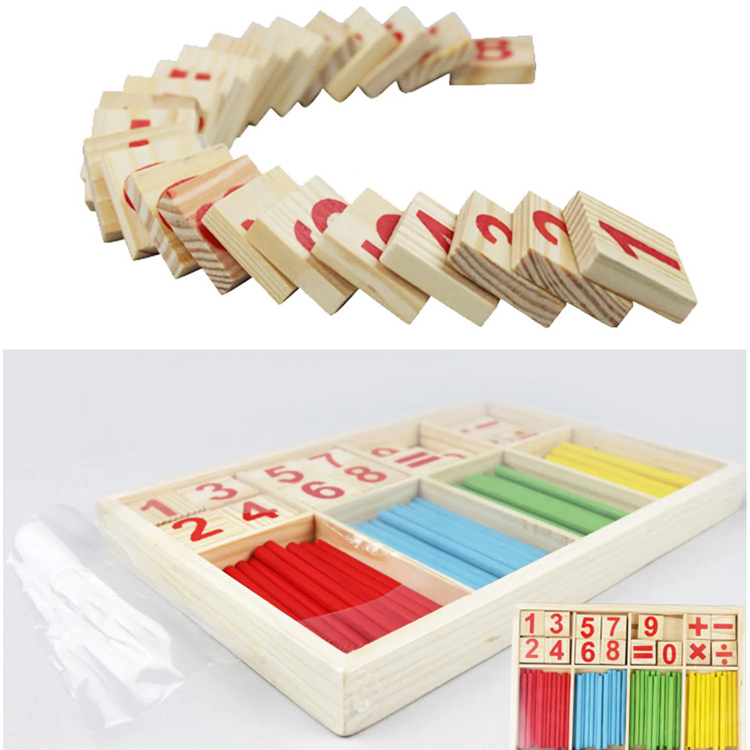 Abacus арифметический расчет инструмент деревянные блоки математические палки строительные блоки для малыша детские развивающие обучающие игрушки