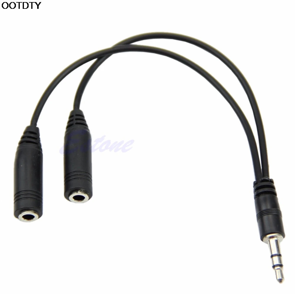 

3.5mm 1/8 Male To 2 Dual Female Earphone Headphone Stereo Audio Y Splitter Cable