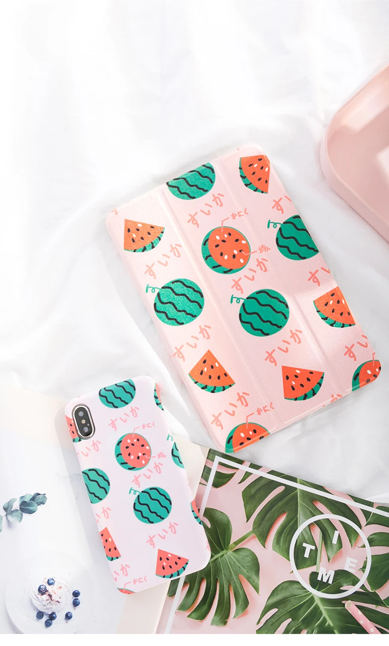 

Watermelon Magnet Flip Cover case For iPad Air Air2 Pro 9.7 10.5 11 12.9 2019 Mini 2 3 4 5 Tablet Case For ipad 9.7 2017 2018
