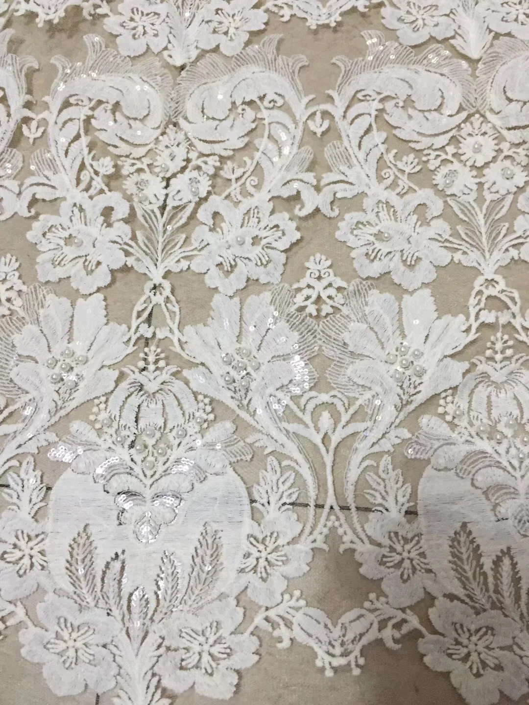 Петлевая вышивка тонкой сеткой Кружевная Ткань 5 ярдов вышивка блестки Африканское кружево с бисером ткани оптом для свадебной вечеринки KCD2187