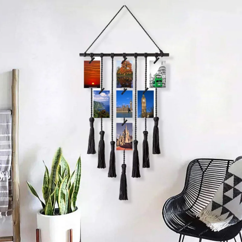 

Cotton Line Tapestry Bohemian Style Fringed Tapestry Decoration Home Garden Home Decoration Tapestries Multi-Functional Photo