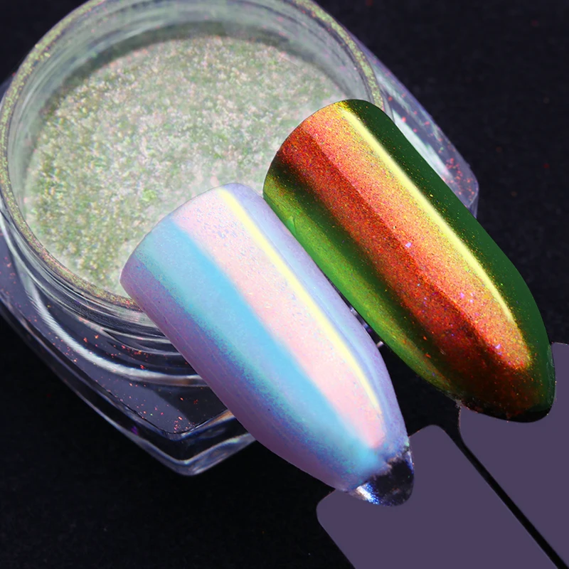 0.2g اللؤلؤ قذيفة بودرة لامعة للأظافر لامعة مسمار الفن بريق الكروم مسحوق صباغة الغبار لمسمار الفن الديكور الأشعة فوق البنفسجية هلام البولندية