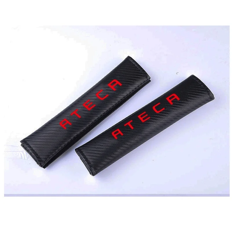 Для сиденья Ateca 2 шт PU модный автомобильный ремень безопасности Наплечные накладки Накладка для ремня безопасности автомобиля - Название цвета: Красный