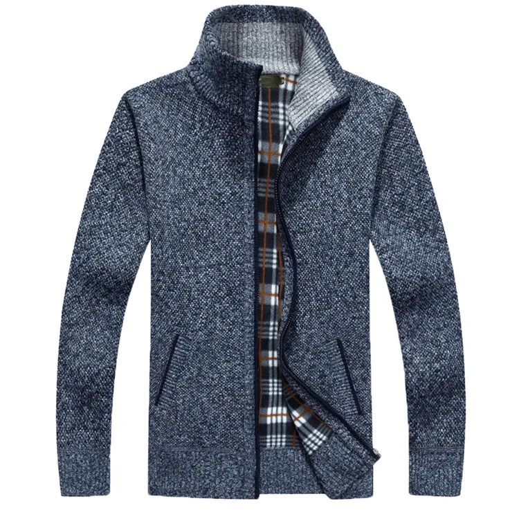 E-BAIHUI мужской свитер осень зима теплый толстый бархатный свитер куртки кардиган пальто мужская одежда Повседневный трикотаж США размер G064