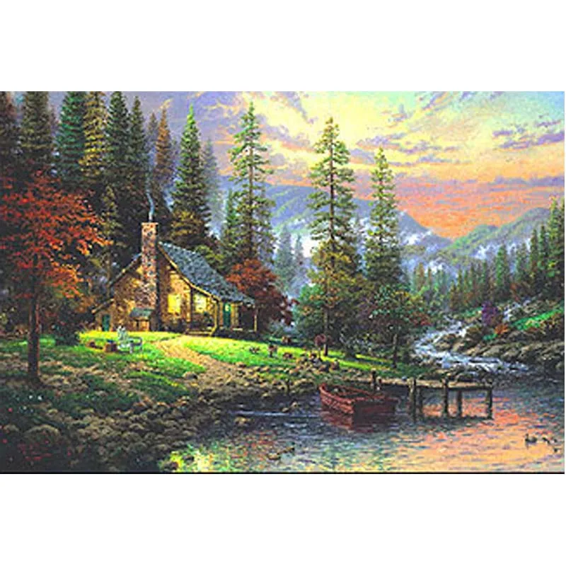 

Jigsaw Paper Puzzle 1000 Pieces Autumn Landscape Noctilucent Educational Toy Decorative Puzzle Gift Home Decoration Puzzles