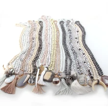 Мода 20 шт смешанный цвет белый/бежевый/серый ожерелье ручной работы женские ювелирные изделия M