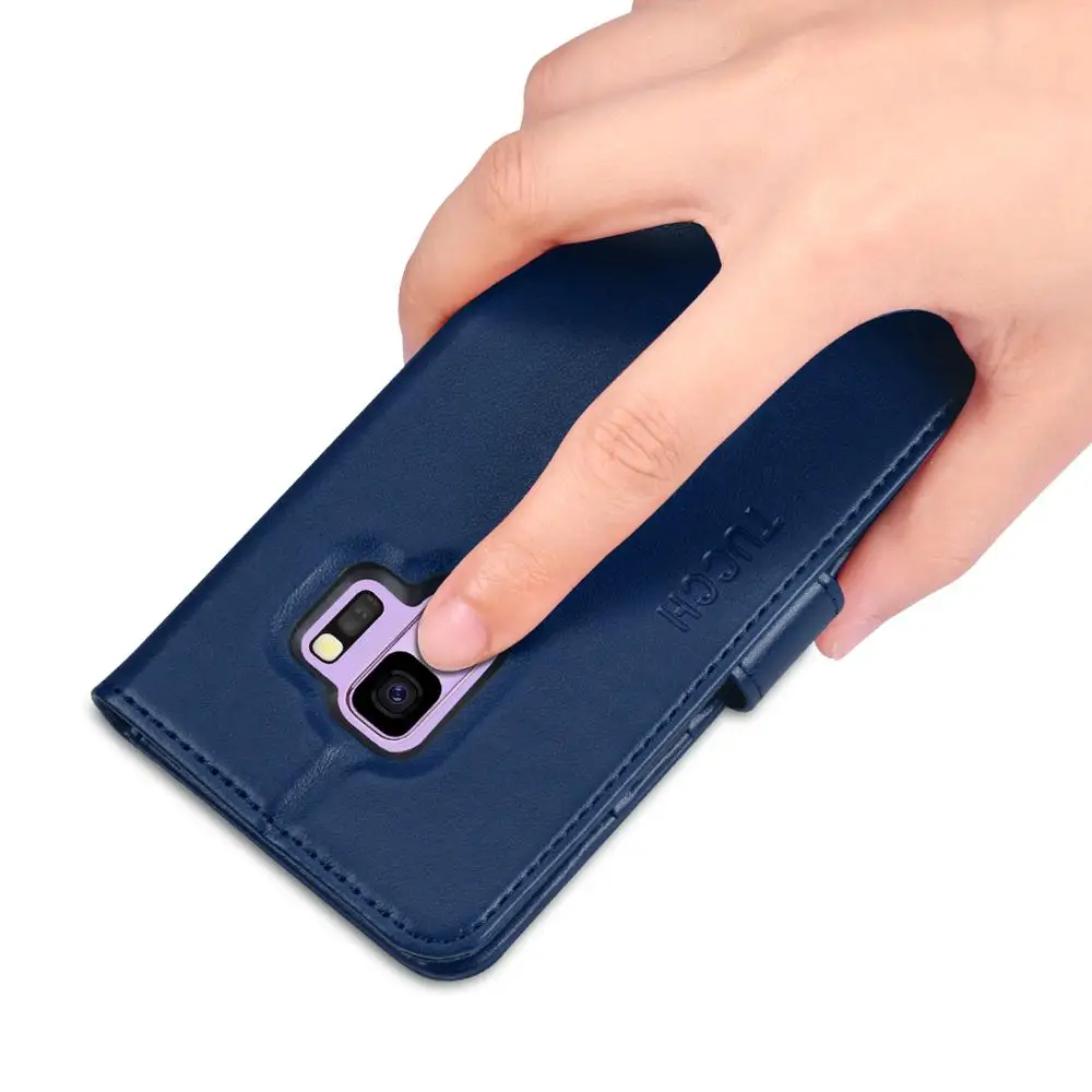 Чехол бумажник tuch для Galaxy S9 с отделением карт откидной подставкой переноски все