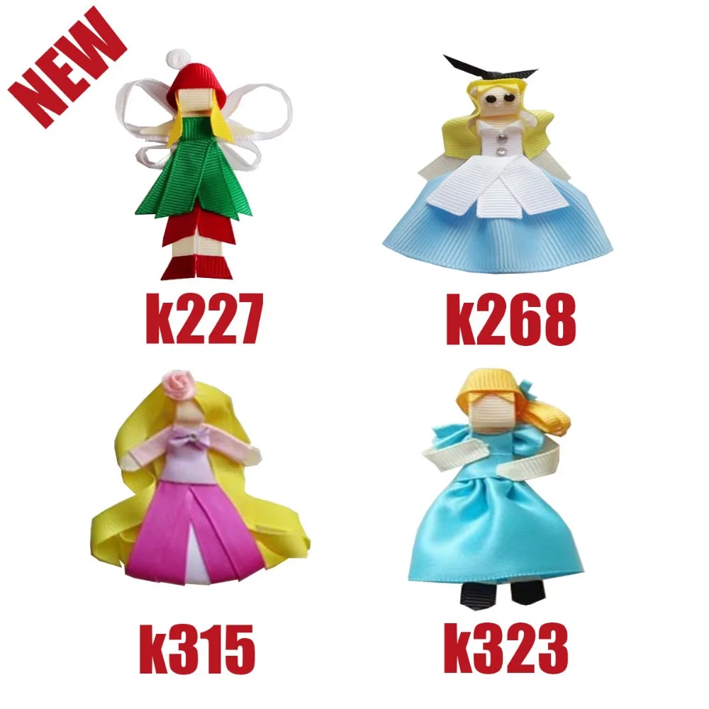 20 BLESSING Girl 4.5/" Colorful Romance Ponytail Hair Bow Elastic Pony Streamers