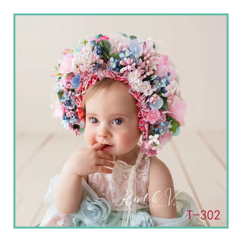 

Newborn Baby Girls Flower Headband Photo Props Hair Band Photography Accessories Baby Shower Photo Booth Prop Baby Crown Photo Z