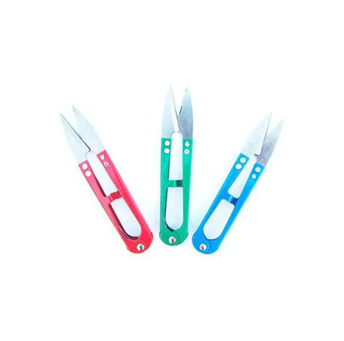 1 шт. u-образные мини-ножницы для рыбалки, швейные ножницы-кусачки, ножницы для рыбной ловли, инструменты для лески, разные цвета