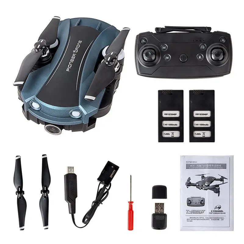 black with 1 battery JDRC JD-65G Wi-Fi FPV складной Дрон с 1080 P камерой оптический поток позиционирования высота режим удержания складной рычаг RC Квадрокоптер - Color: black with 1 battery