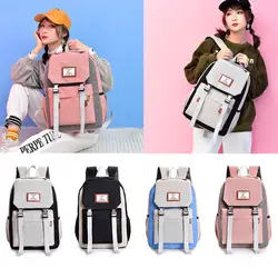 Женская мода Повседневный большой емкости пара школьный ранец Путешествия Туризм цветной блок рюкзак для 2019