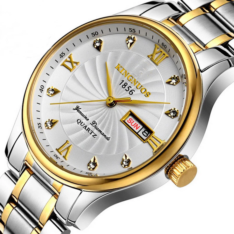 

Mens watches Top Brand Luxury Stainless Steel Watch Date Week Waterproof Men Quartz Watch Business Male Clock Diamond Horloge