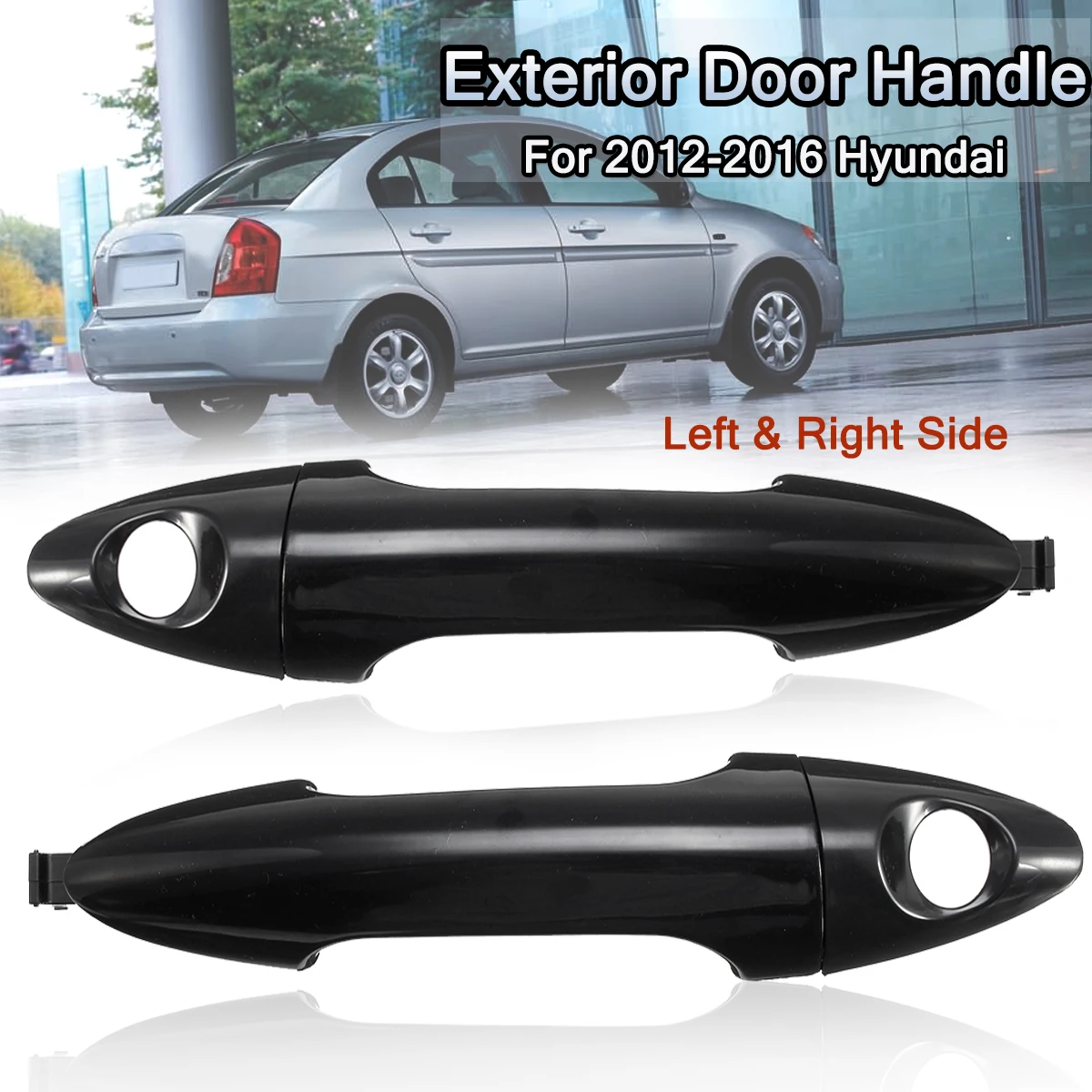 Front Left & Right Side Exterior Door Handle Plastic For Hyundai Accent