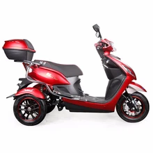 Электрический скутер, литиевый аккумулятор для трицикла, эффективный, 29 км/ч, красный и черный, для мотоцикла, удобный, для взрослых, для людей с ограниченными возможностями