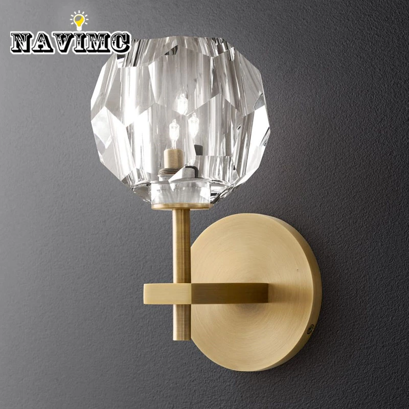 

Nordic Style Wall Lamp Copper LED Wall Lights simple Light Glass Fixtures For Home Lighting Bedside Sconce Luminaire
