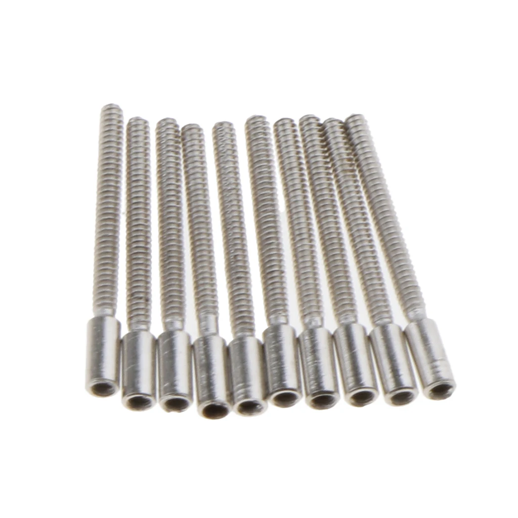 10 Pieces Stem Extensions Extenders Repair Watch Crown Stems 0.9mm Threads for Self Repairers Watchmakers