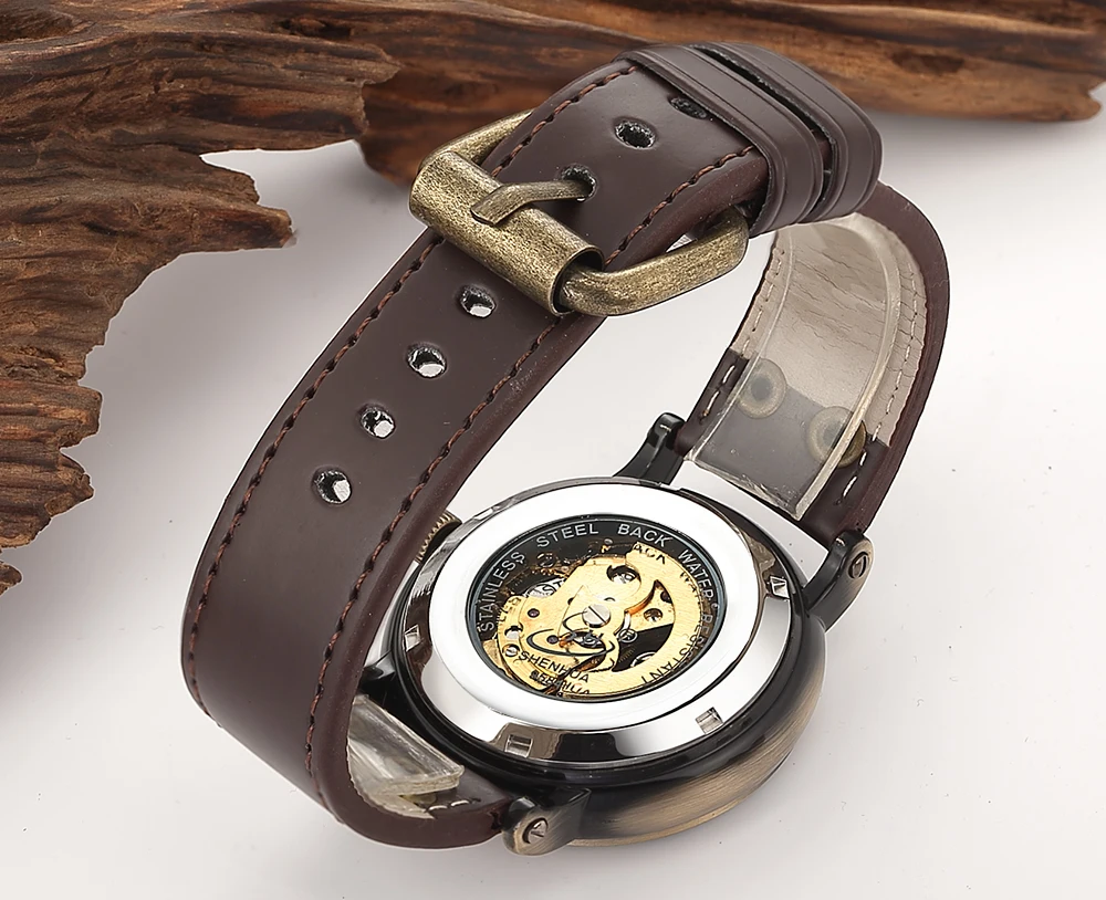 mechanical skeleton watch men-band