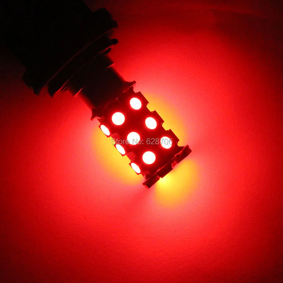 2x1157 BAY15D P21/5 Вт 5050 SMD 27 светодиодный стоп сигнал для автомобиля лампа 12 В чистый
