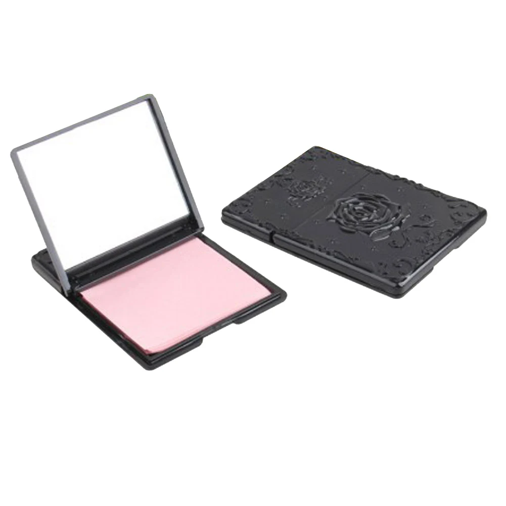 Новое поступление Розовое Мини карманное зеркало для макияжа косметическое компактное одно двусторонние зеркала для макияжа очищающее масло поглощающее лицо бумага