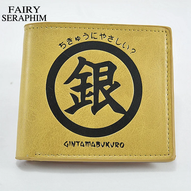 

FAIRY SERAPHIM Carteira Feminina Wallets Cartoon Pattern Teenager Style Pu Leather Anime Short Purse Standard Gin Tama Wallet